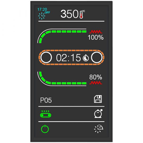 Diamond Elektro-Kettenbandofen Umluft 650 mm Touch Screen