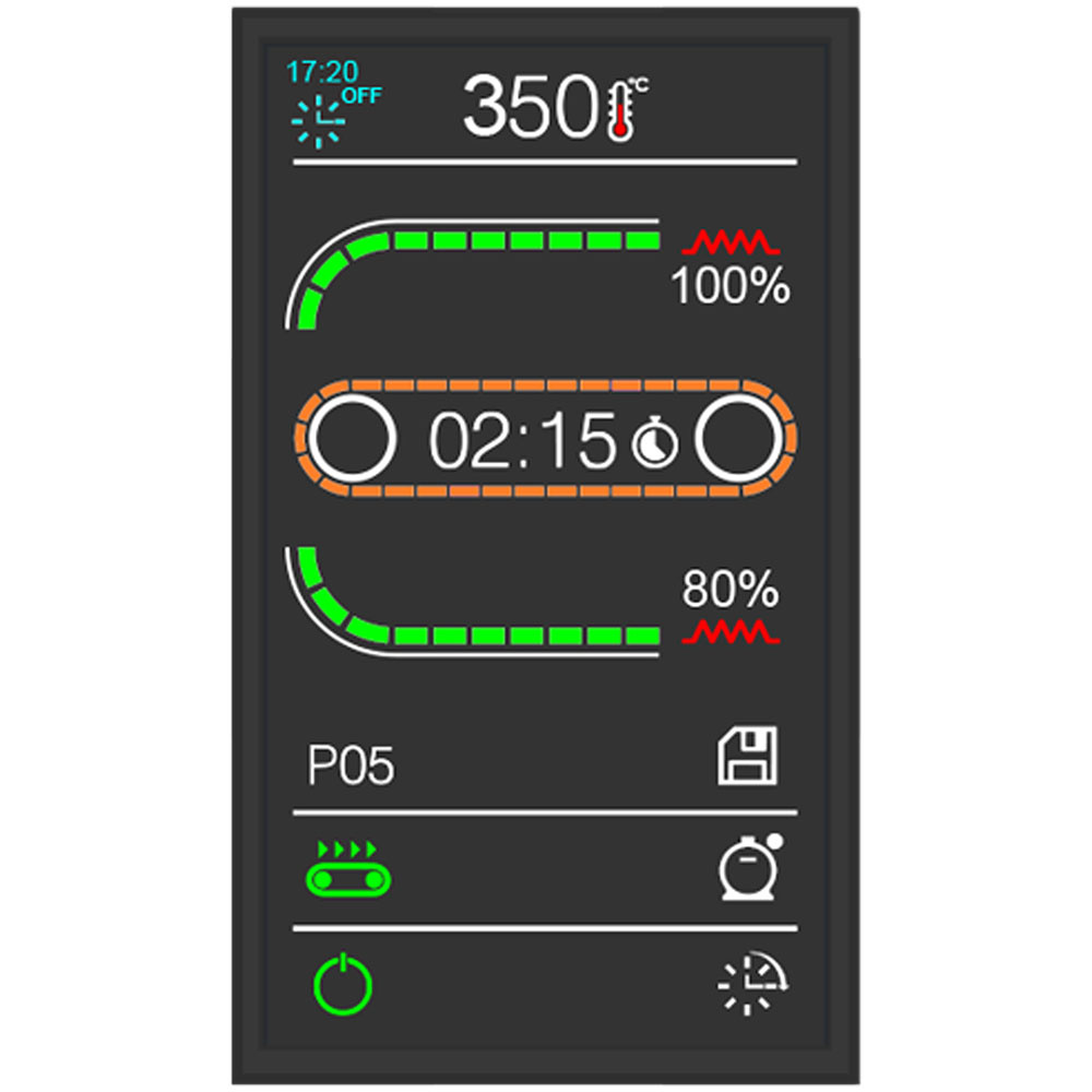 Diamond Elektro-Kettenbandofen Umluft 650 mm Touch Screen – Bild 2