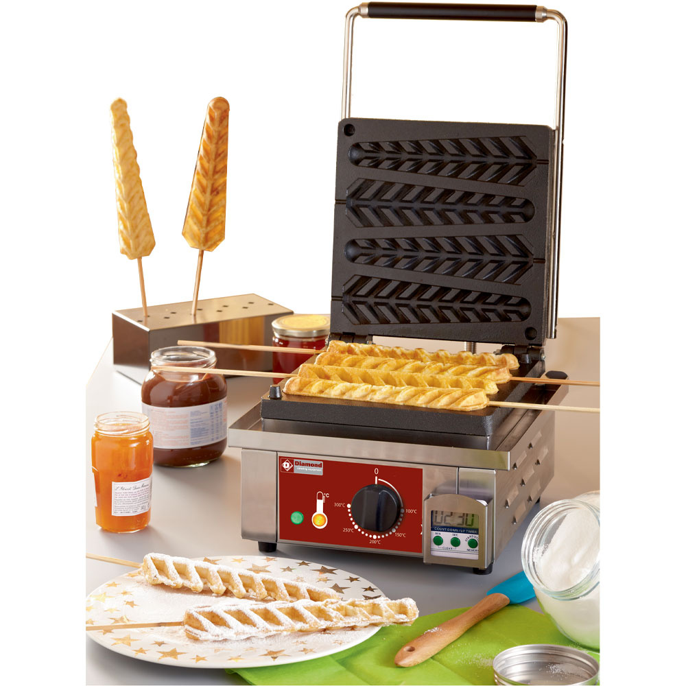 Diamond Elektro-Waffeleisen "Ähre am Stiel" 4 Stück – Bild 2