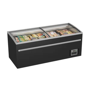 Supermarkt-Gefriertruhe 530L Schwarz