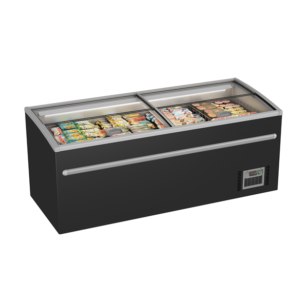 Supermarkt-Gefriertruhe 850L Schwarz