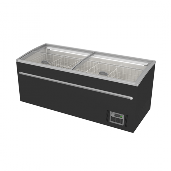Supermarkt-Gefriertruhe 850L Schwarz