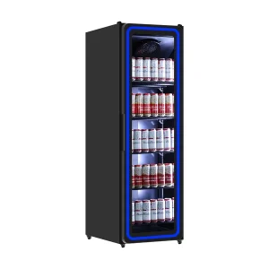 Getränkekühlschrank 1 Tür 395L Blaue LED-Beleuchtung