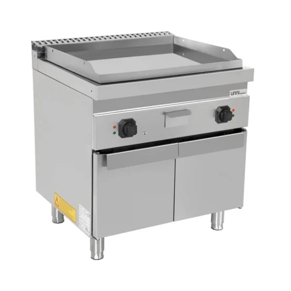 Elektro Grillplatte Chrom Glatt Standgerät