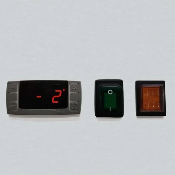 Edelstahlkühlschrank Inhalt 610 Liter, GN2/1, mit 1 Halbtür + 2 Schubladen